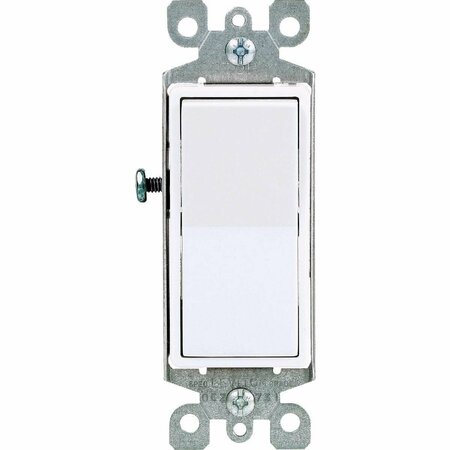 LEVITON Decora Residential Grade 15 Amp Rocker Single Pole Switch, White S12-5601-2WS